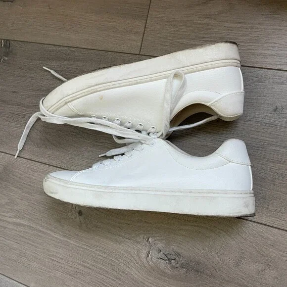 H&M white faux leather fashion sneakers - Picture 9 of 13